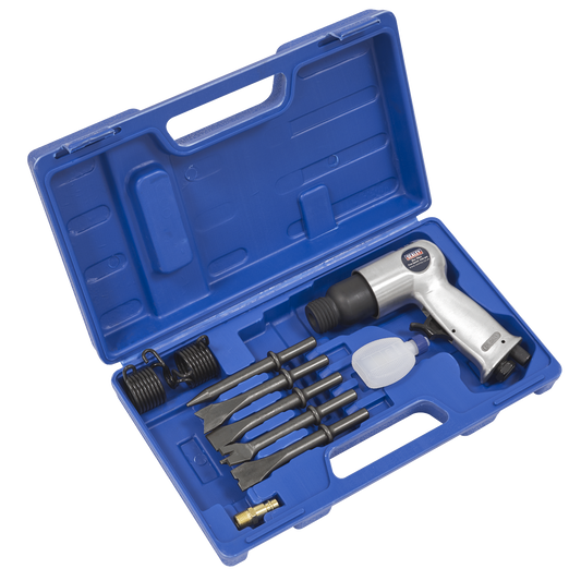 Sealey Air Hammer With Chisels Medium Stroke in Storage Case 90psi SA12/S