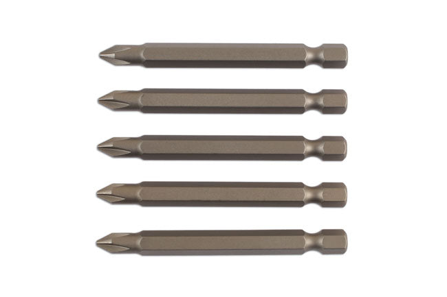 LASER 6060 5Pcs Screwdriver Multifit Bit Set 70mm Phillips & PzDrive S2 Steel