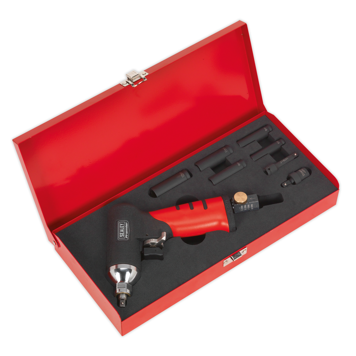 Sealey 1/4" Square Drive Air Impact Wrench Diesel Glow Plug Kit 10000 RPM SA141