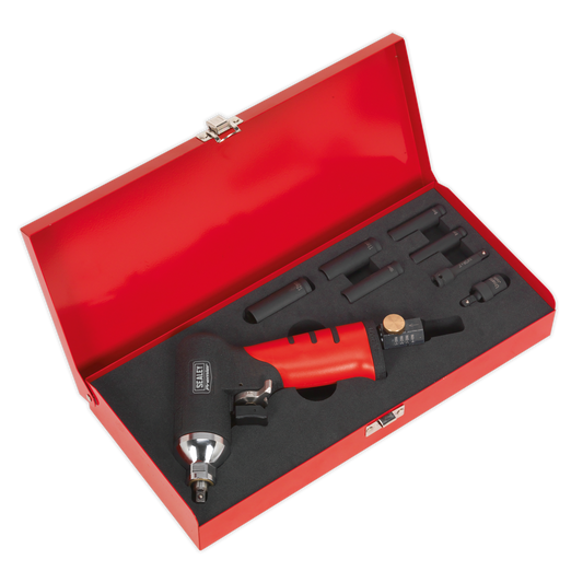 Sealey 1/4" Square Drive Air Impact Wrench Diesel Glow Plug Kit 10000 RPM SA141