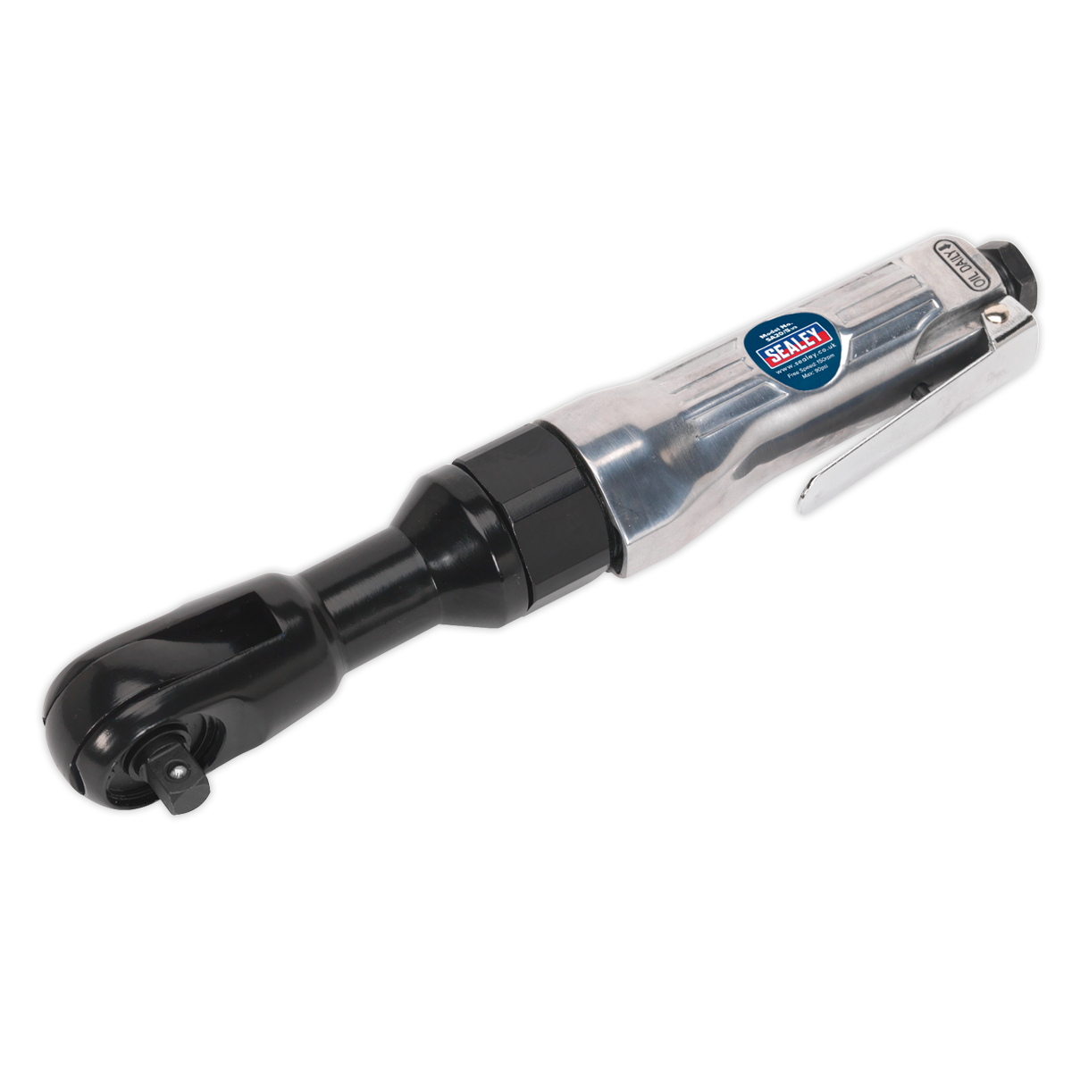 Sealey Air Ratchet Wrench 3/8" Square Drive With Hardened Steel Anvil SA20/S