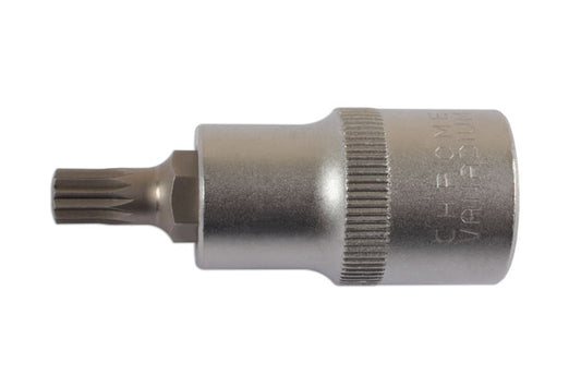 LASER 6063 Screwdriver M7 Spline Bit 1/2" Drive 55mm Chrome Vanadium S2 Steel