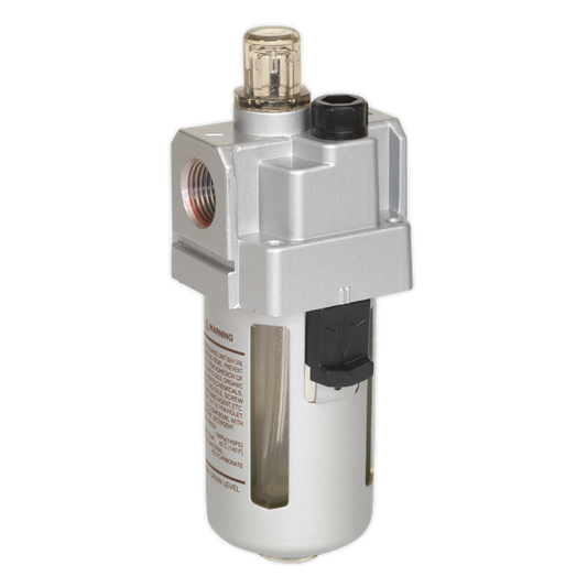 Sealey Air Lubricator With Protection Bowl Cage 3/8" BSP 145PSI SA2001/L