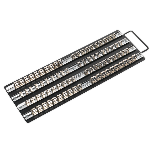 Sealey Premier Socket Rail Tray Black 1/4" 3/8" 1/2" Square Drive AK271B