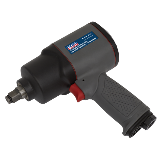 Sealey 1/2" Square Drive Air Impact Wrench Composite Twin Hammer 8500 RPM SA201