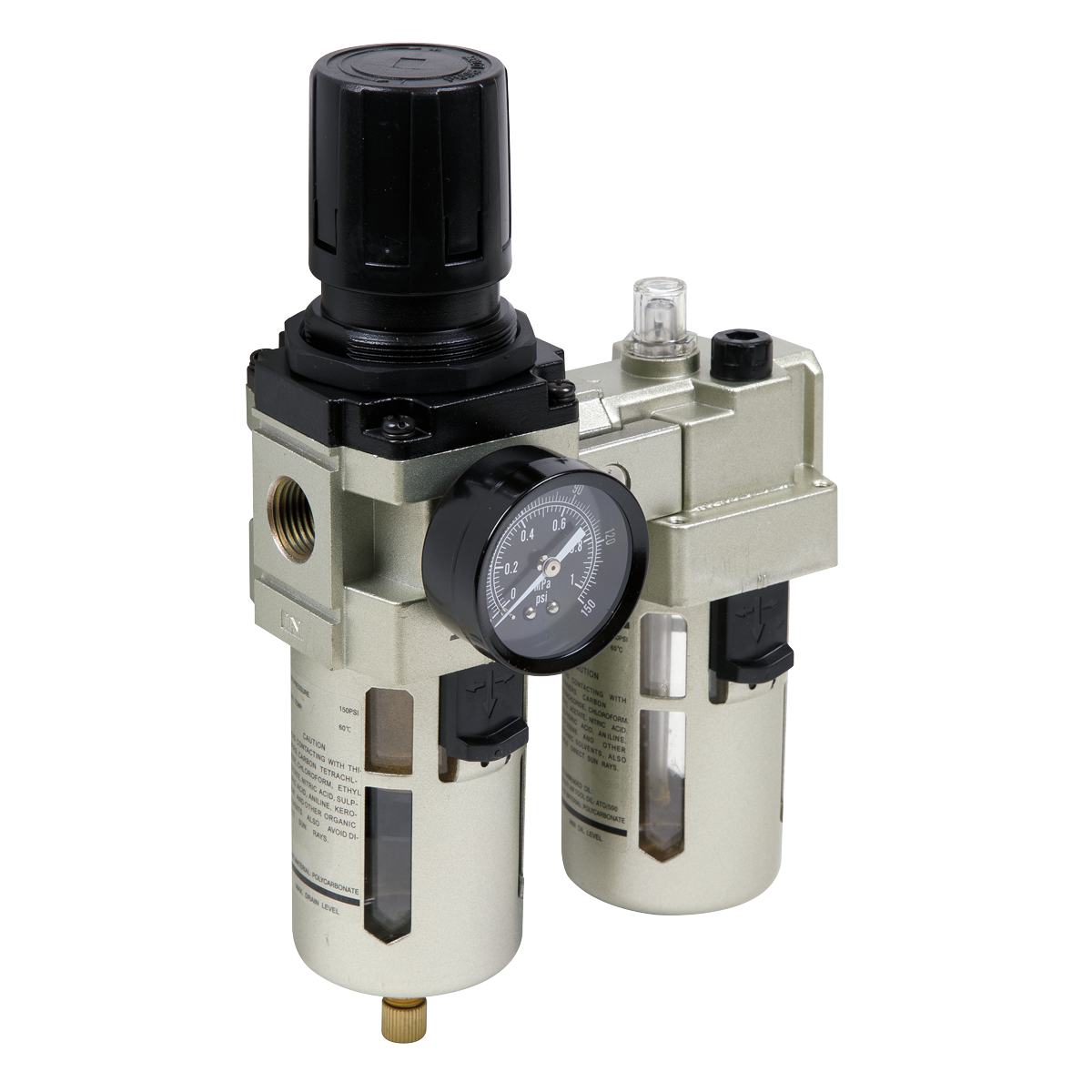 Sealey Air Filter/Regulator/Lubricator Max Airflow 105cfm 1/8" BSP Outlet SA206