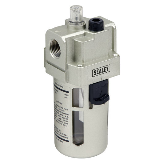 Sealey Air Lubricator With Polycarbonate Bowl Max Airflow 175cfm SA206L