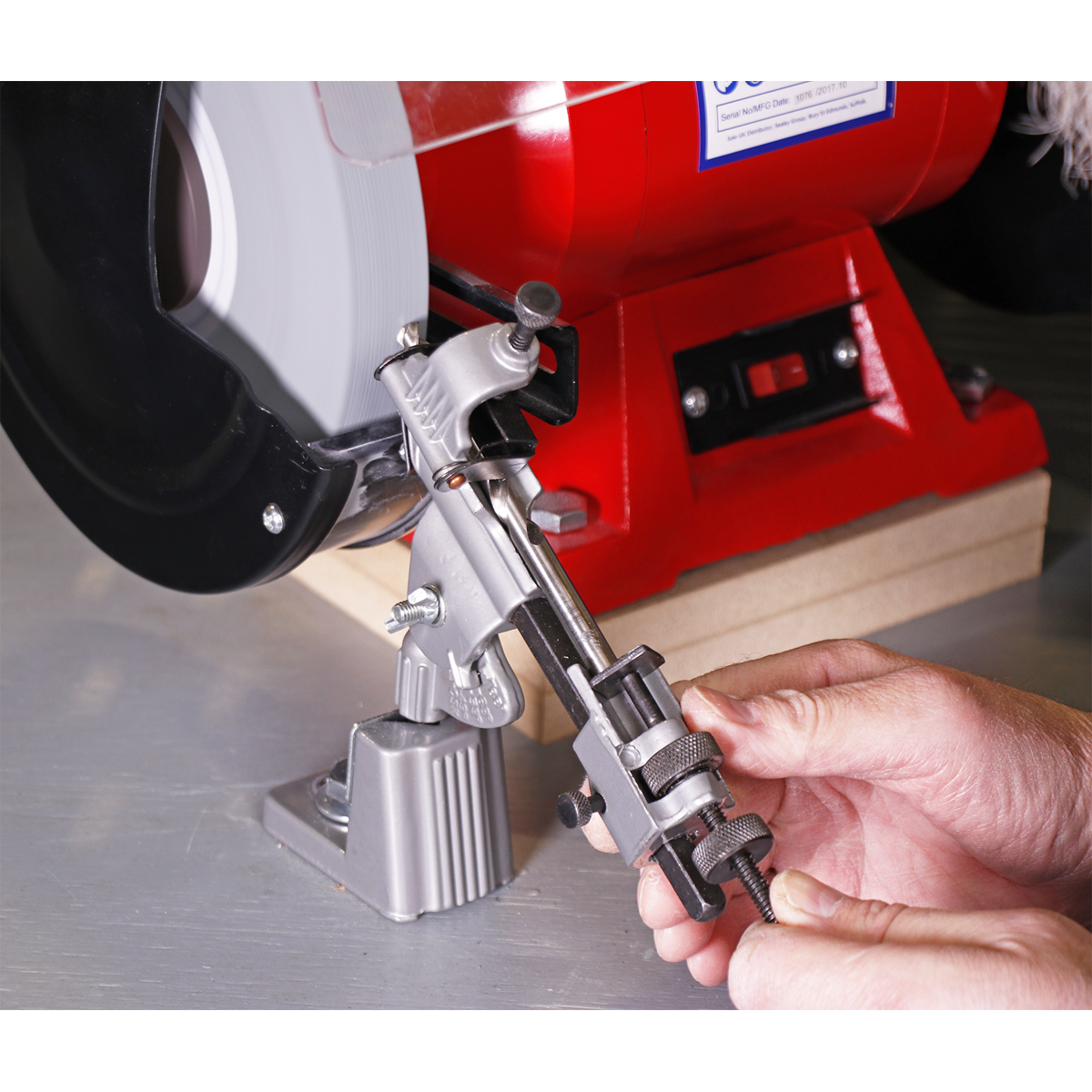 Sealey Drill Bit Sharpener Grinding Attachment 3-19mm (1/8-3/4") HSS SMS01