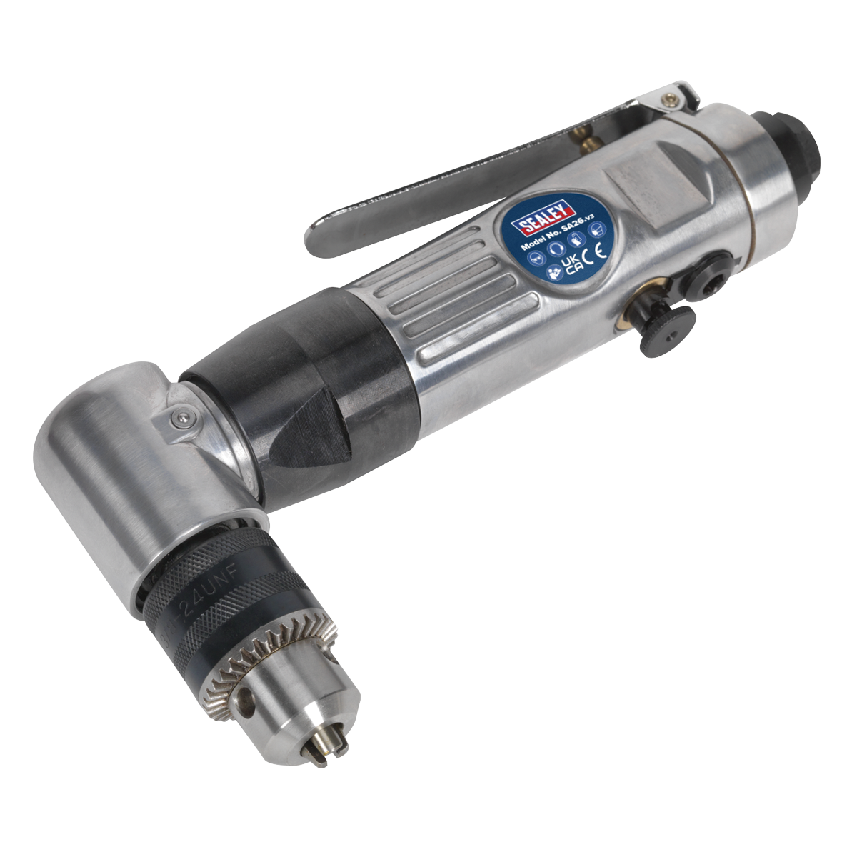 Sealey Ø10mm Air Angle Drill Reversible With 90° Planetary Gearbox SA26