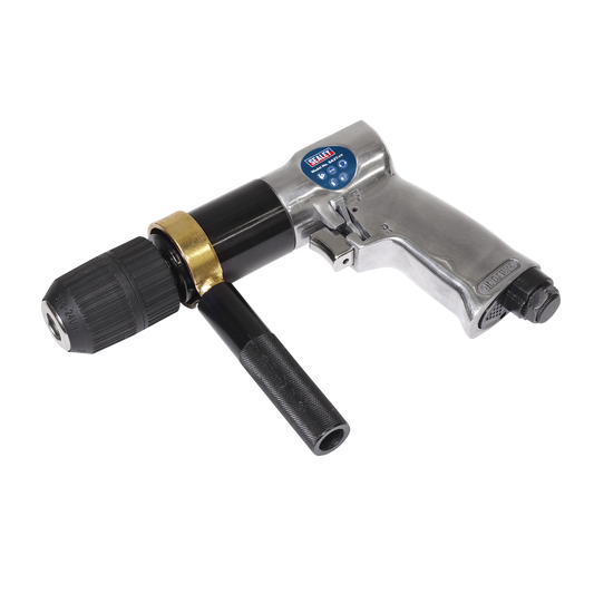 Sealey 13mm 700rpm Air Drill Reversible Keyless Chuck With Side Handle SA27