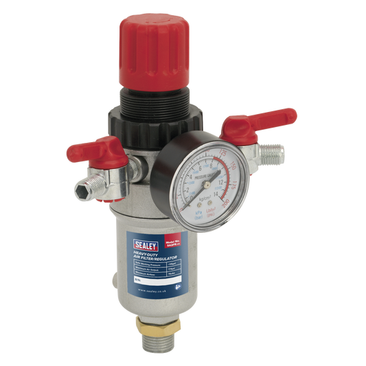 Sealey Air Filter/Regulator With Integral Filter and Water Trap Heavy Duty SA2FR