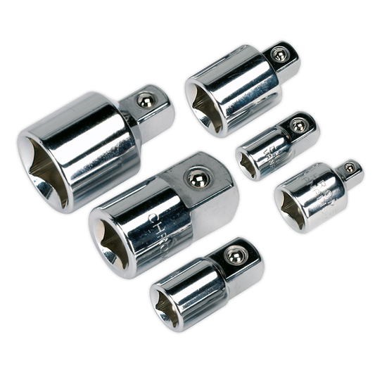 Sealey Socket Adaptor Set 6-Piece Chrome Vanadium Steel In Storage Case AK2736