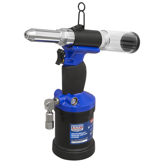 Sealey Air Hydraulic Riveter Heavy Duty Vacuum System Trigger Operated SA316