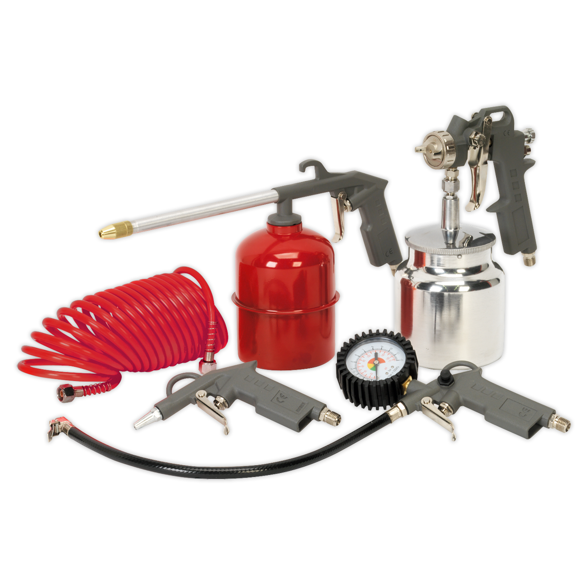 Sealey Air Accessory Kit Fitted With 1/4" BSP Threaded Unions 5 Pieces SA33/S