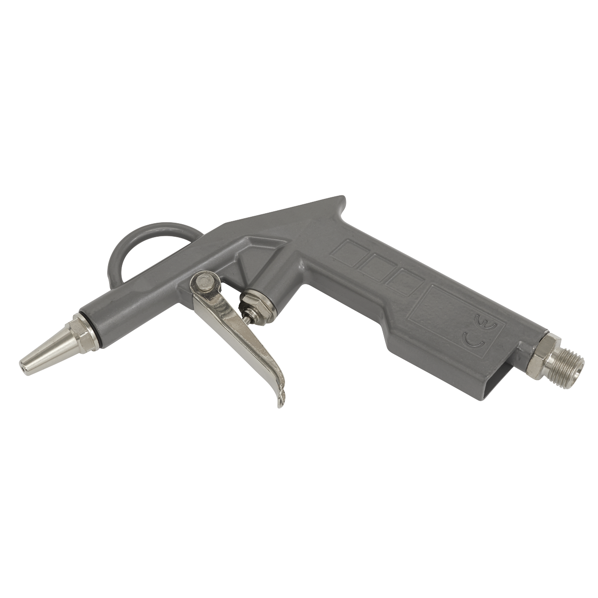 Sealey Air Blow Gun With Short Type Nozzle & 1/4" BSP Air Inlet Grey SA334