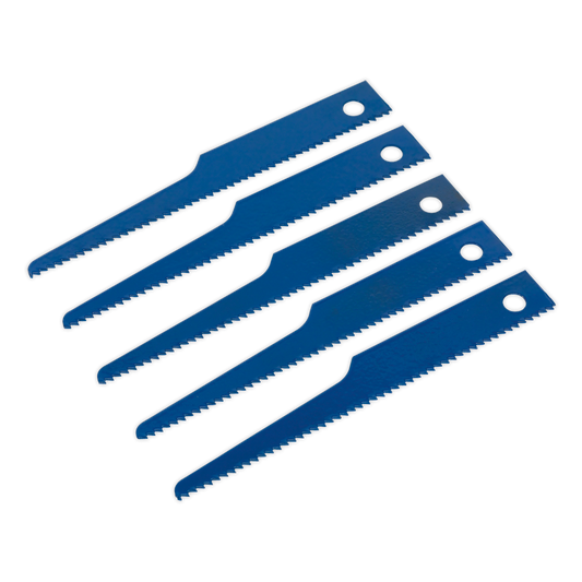 Sealey HSS Air Saw Blade For Power Tools 14 TPI Blue - Pack of 5 Pieces SA34/B14