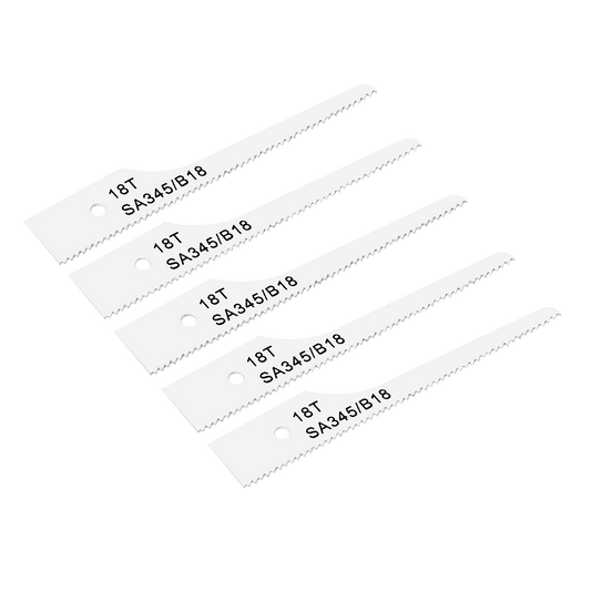 Sealey HSS Air Saw Blade Power Tool Accessory 18 TPI Pack of 5 Pieces SA345/B18