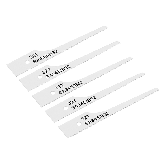 Sealey HSS Air Saw Blade Power Tool Accessory 32 TPI Pack of 5 Pieces SA345/B32