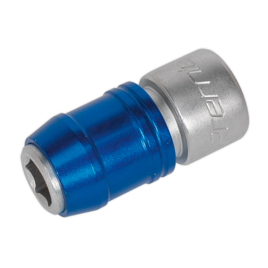 Sealey Quick Release Bit Adaptor 10mm 3/8" Square Drive Blue/Silver Tool AK2738