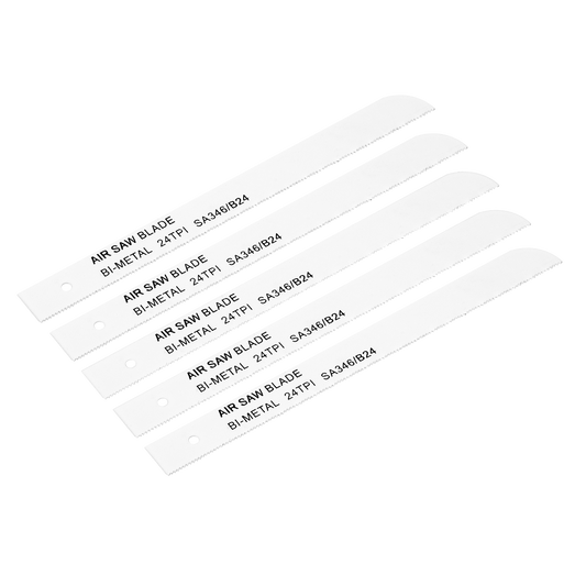Sealey HSS Air Saw Blade Power Tool Accessory 24 TPI Pack of 5 Pieces SA346/B24