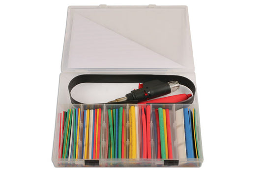 LASER 6076 Butane Gas Soldering Torch Heat Shrink Tubing Kit 162 Pieces Tool