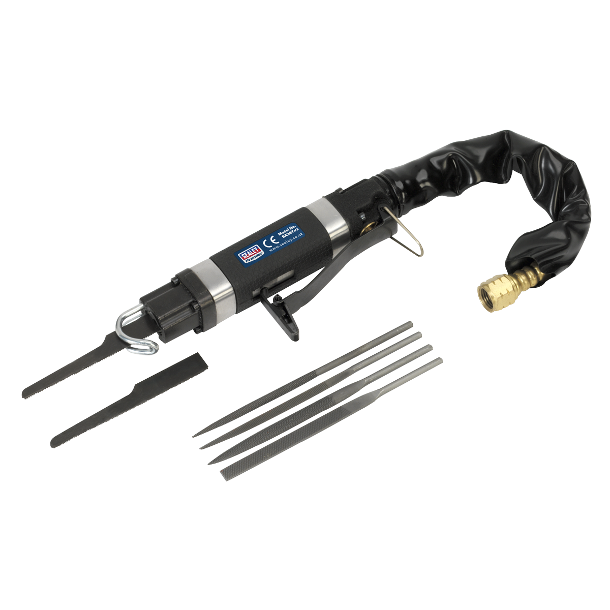 Sealey Mini Reciprocating Air Saw/Needle File With Safety Trigger Device SA347