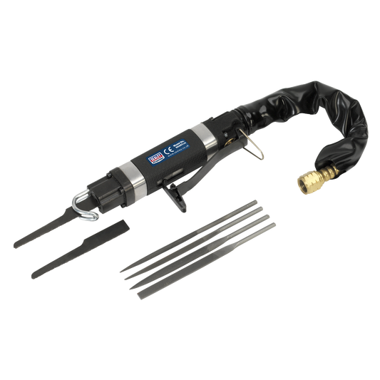 Sealey Mini Reciprocating Air Saw/Needle File With Safety Trigger Device SA347