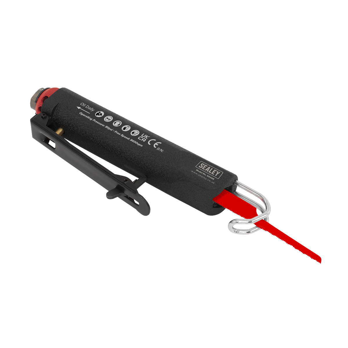 Sealey Reciprocating Air Saw With Safety Trigger Device Slim Body Bodyshop SA348