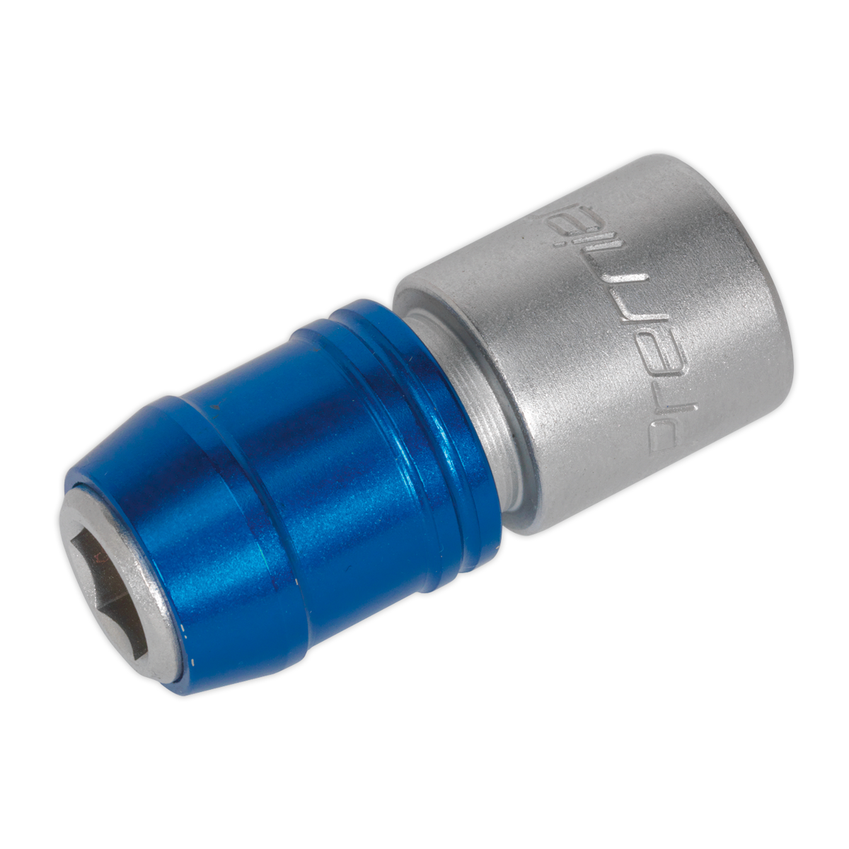 Sealey Quick Release Bit Adaptor 10mm 1/2" Square Drive Blue/Silver Tool AK2739