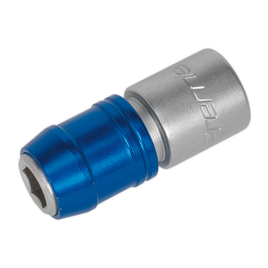 Sealey Quick Release Bit Adaptor 10mm 1/2" Square Drive Blue/Silver Tool AK2739