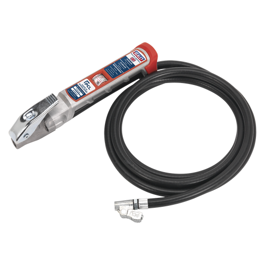Sealey Professional Tyre Inflator W/ 2.75M Hose and Clip-On Connector SA37/94