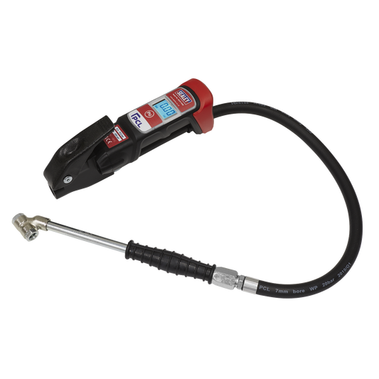 Sealey Premier Anodised Digital Tyre Inflator W/ Twin Push-On Connector SA37/96B