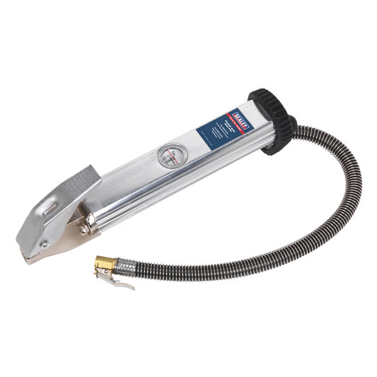 Sealey Tyre Inflator With Clip On Connector Range 0-9.6 Bar 0-140PSI SA395