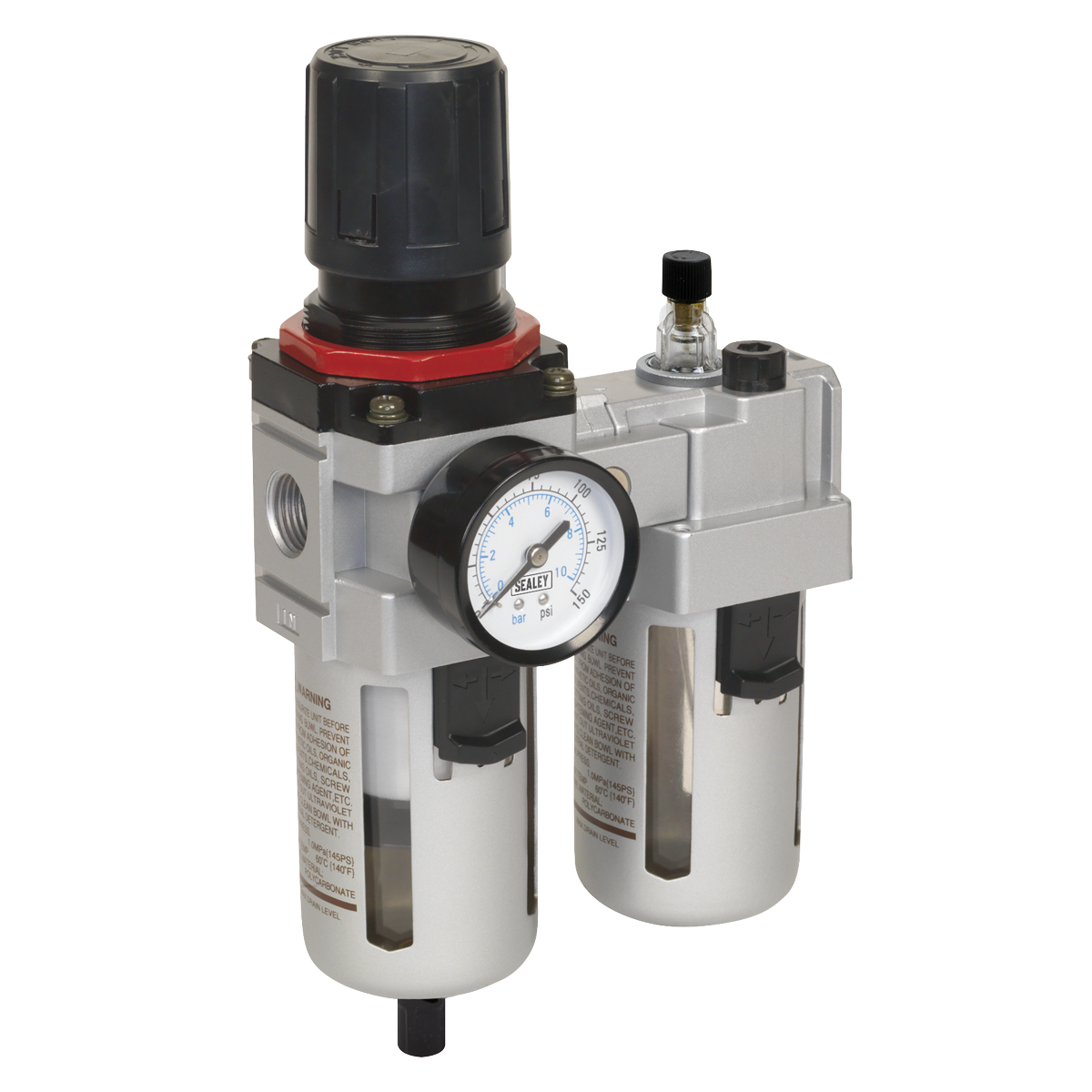 Sealey Air Filter/Regulator/Lubricator With Wall Bracket - High Flow SA4001