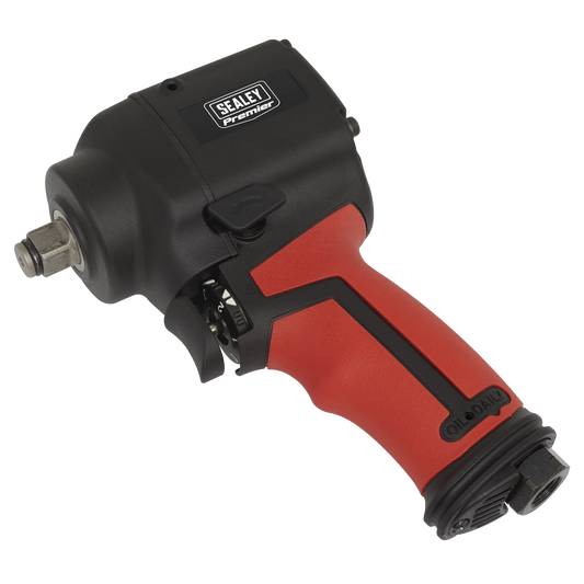 Sealey 1/2" Square Drive Stubby Air Impact Wrench - Twin Hammer 7800 RPM SA6002S