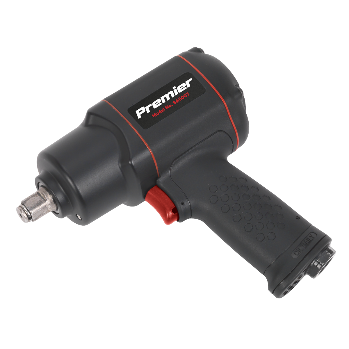 Sealey 1/2" Square Drive Composite Air Impact Wrench Twin Hammer 9000RPM SA6007