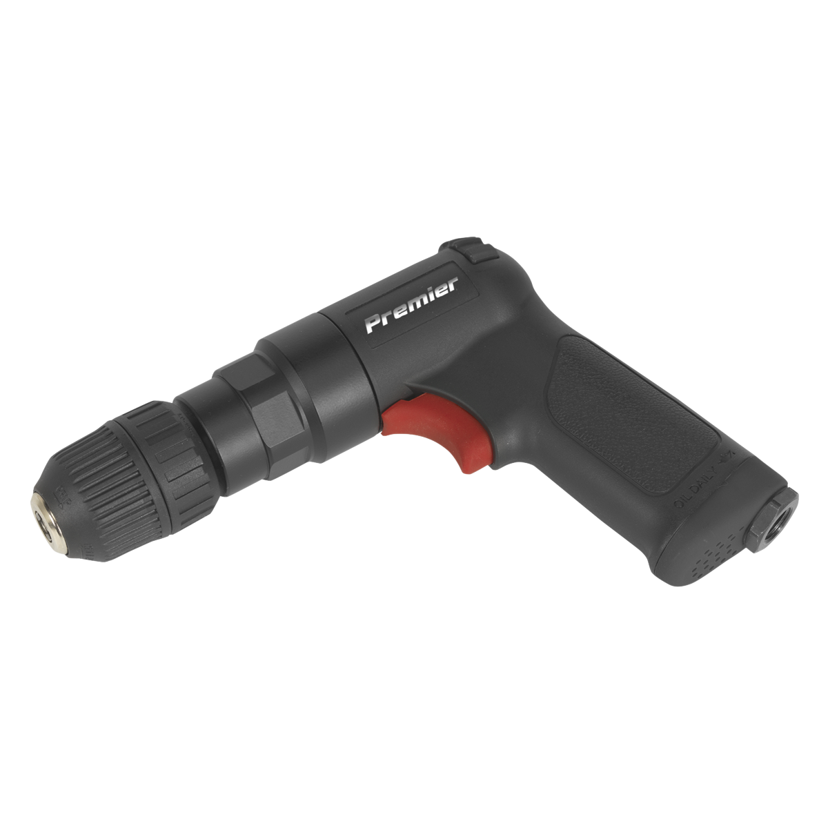 Sealey Air Pistol Drill With 10mm Keyless Chuck Super-Duty - Black SA620