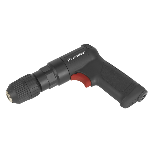 Sealey Air Pistol Drill With 10mm Keyless Chuck Super-Duty - Black SA620
