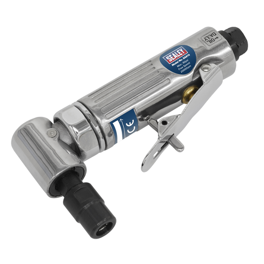 Sealey 90° Angle Air Die Grinder With Aluminium Body & Trigger Silver SA674