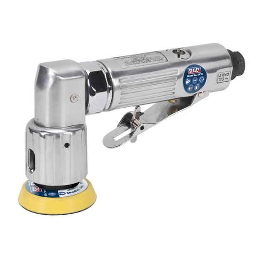 Sealey Air Orbital Sander Mini Disc With Safety Trigger Lightweight 50mm SA70