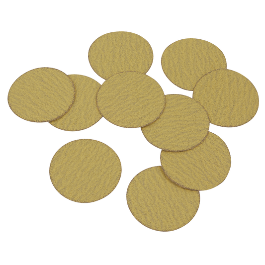 Sealey Hook-and-Loop Sanding Disc Ø50mm 80 Grit Pack Of 10 White SA701D80G