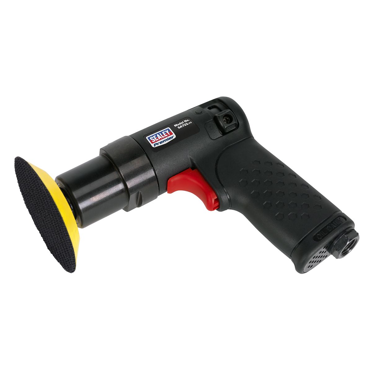 Sealey Air Polisher 75mm Mini With Adjustable Speed Control - Black SA722