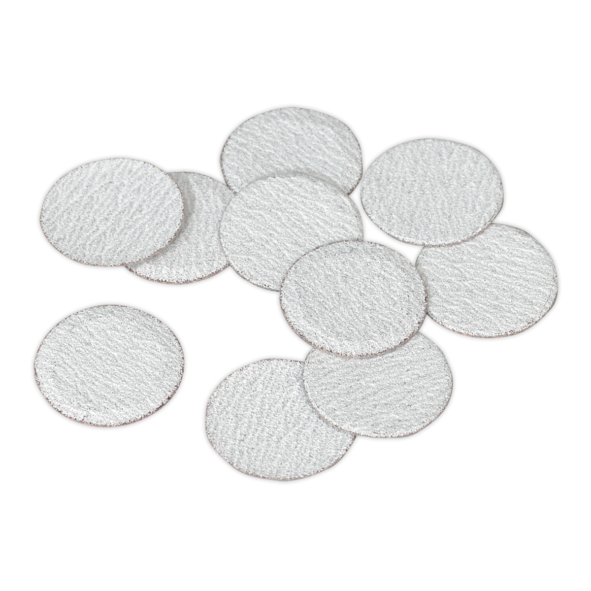 Sealey Ø75mm Hook-and-Loop Sanding Disc 60 Grit White - Pack of 10 Pcs SA722D60G