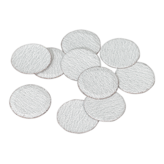Sealey Ø75mm Hook-and-Loop Sanding Disc 80 Grit White - Pack of 10 Pcs SA722D80G