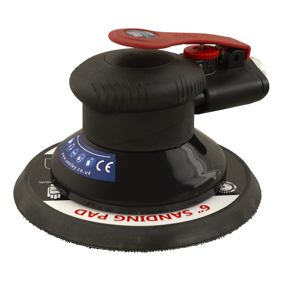 Sealey Air Palm Orbital Sander With Soft Rubber Handgrip 150mm 1/4" BSP SA800