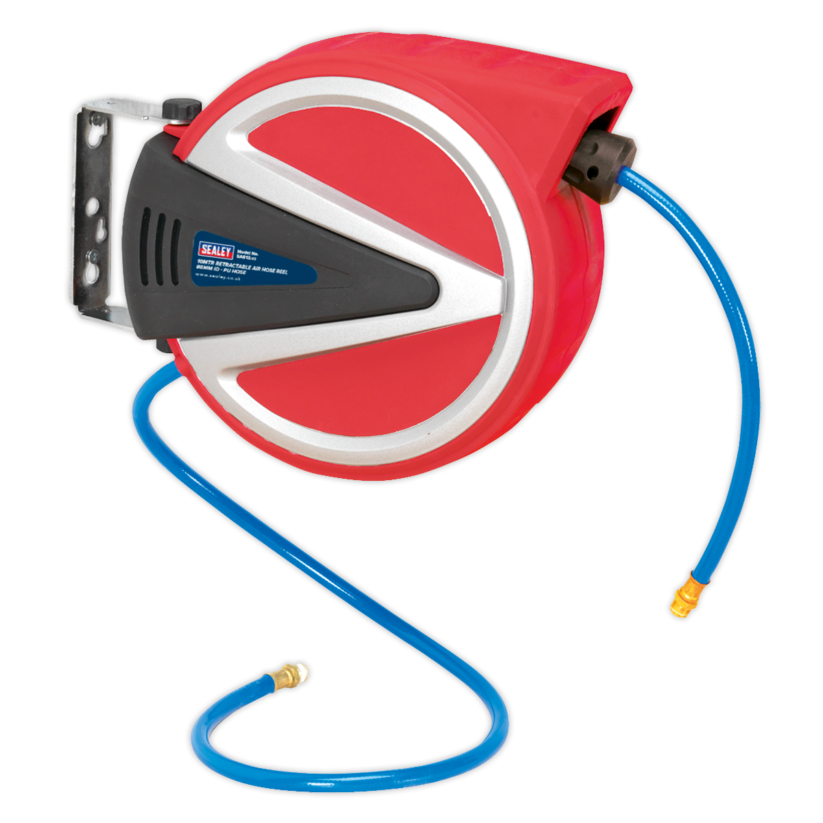 Sealey Retractable Air Hose Reel 10 Metres Ø8mm ID PU Hose Heavy Duty SA813