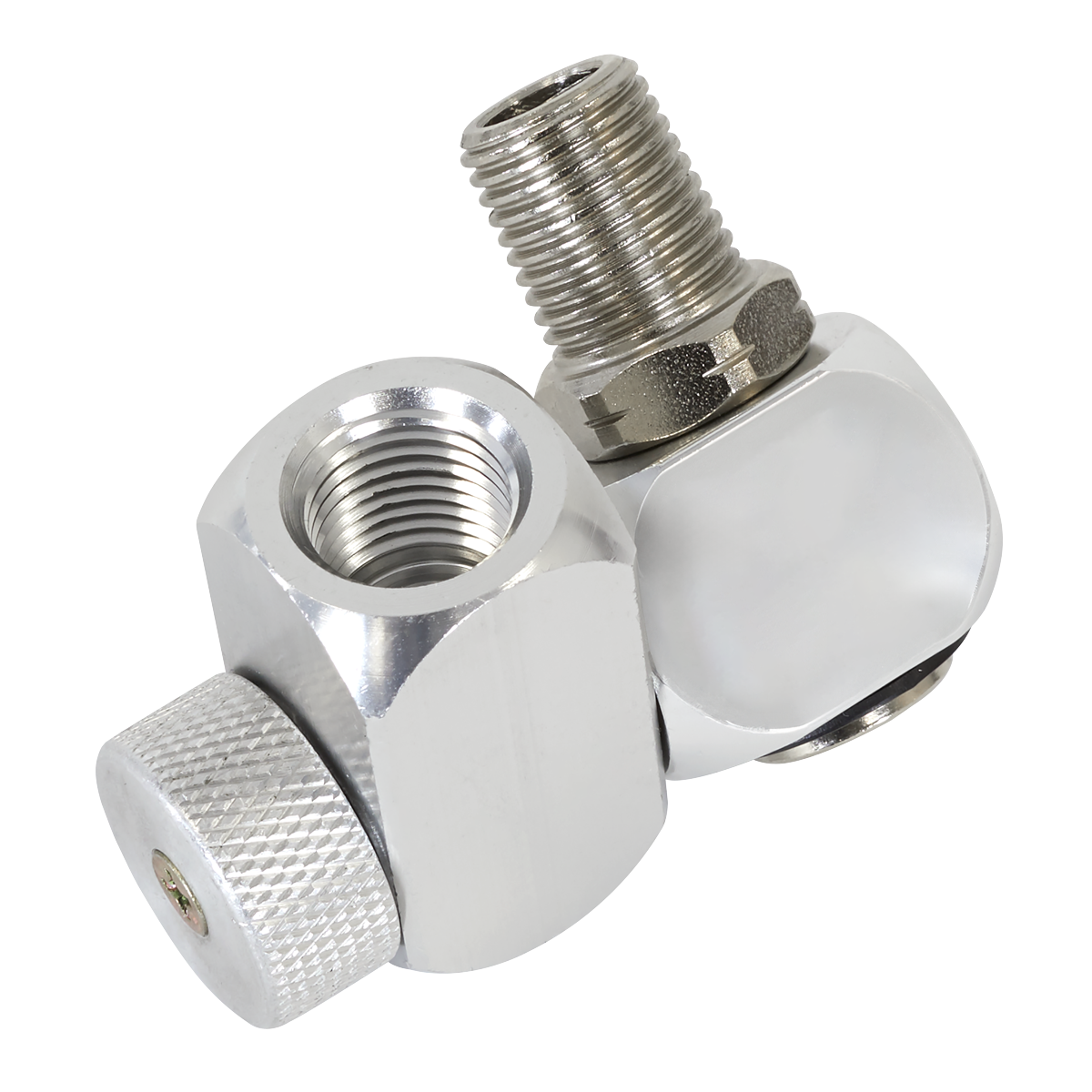 Sealey 1/4" BSP Z-Swivel Air Hose Connector With Regulator - Silver SA900