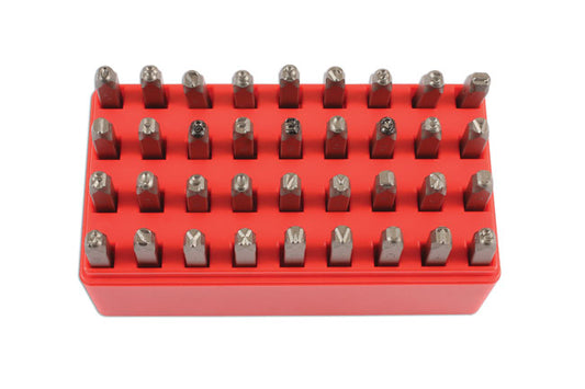 LASER 6117 36 Pieces Letter Number Punch Set 4mm Marking Steel Tool Kit
