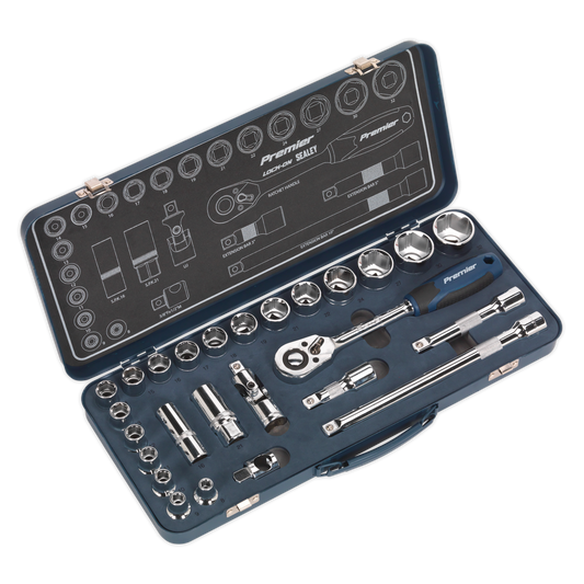 Sealey Socket Set 26 Pieces 1/2" Square Drive Lock-On 6 Point Metric AK27482