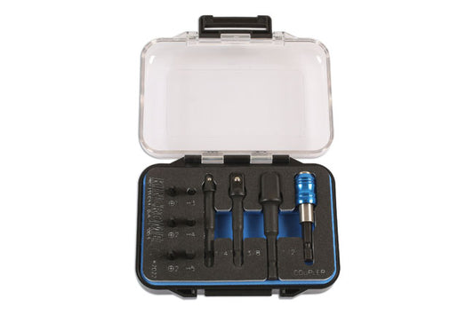 LASER 6136 Drill Accessory Kit 10 Pieces Quick Chuck With 1/4 3/8 1/2 Socket